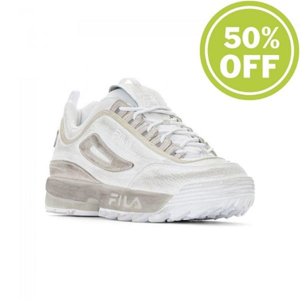 Zapatillas Fila Hombre Blancas - Disruptor Low - España 710645QEV